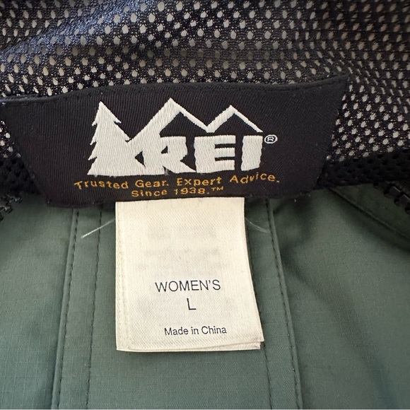 REI Elements Women's Hooded Full Zip Outdoor Jacket Multi Green Size L - Picture 13 of 16